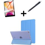 MobaxAksesuar Apple iPad 2 3 4 Kılıf Set Pu Deri Smart Tablet Kilifi Ekran Koruyucu + Kalem - iP 2-3-4 - Mavi