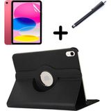 MobaxAksesuar Apple iPad 5. Nesil 6. Nesil / Air 1 Air 2 / Pro 9.7" Kılıf Dönen Tablet Kilifi Ekran Koruyucu+Kalem - Siyah - iP 6. Nesil 9.7