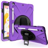 MobaxAksesuar Apple iPad 5/6 Nesil Air 1/2 9.7 Kılıf Defender Askılı Zırhlı Tank Case Mor - iPad 5. Nesil 9.7