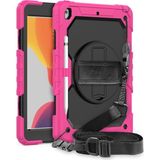 MobaxAksesuar Apple iPad 6 Nesil 9.7 2018 Kılıf Defender Askılı Zırhlı Tank Case A1893 A1954 Pembe - iPad 6. Nesil 9.7