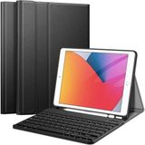 MobaxAksesuar Apple iPad 9. Nesil 10.2" 2021 Kılıf Kablosuz Klavyeli Kılıf Mobax A2602 A2603 A2604 A2605 - iP 9. Nesil 10.2 - Siyah