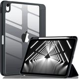 MobaxAksesuar Apple iPad Air 11inç 2024 Air 4/5/6.Nesil 10.9 Kılıf Grafiti Şeffaf Kalem Bölmeli (10.Nesil Değildir) - Siyah - iP Air 5 10.9