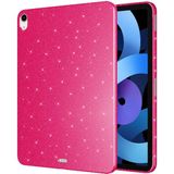 MobaxAksesuar Apple iPad Air 11inç 2024 Air 4/5/6.Nesil 10.9 Tablet Kılıfı Işıltılı Parlak Görünüm Koton Case (10.Nesil Değildir) - iP Air 5 10.9 - Koyu Pembe
