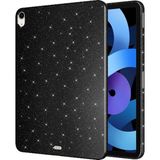 MobaxAksesuar Apple iPad Air 11inç 2024 Air 4/5/6.Nesil 10.9 Tablet Kılıfı Işıltılı Parlak Görünüm Koton Case (10.Nesil Değildir) - iP Air 5 10.9 - Siyah