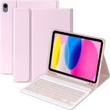 MobaxAksesuar Apple iPad Air 11inç M2/M3 2025-2024 Kılıf Kablosuz Klavyeli Case Mobax - Açık Pembe - iP Air 11inç