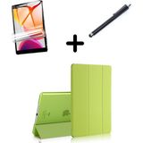 MobaxAksesuar Apple iPad Air 11inç M2/M3 2025-2024 Kılıf SET PU Deri Smart Tablet Kilifi Ekran Koruyucu + Kalem - Yeşil - iP Air 11inç