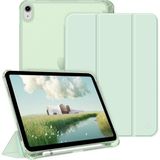 MobaxAksesuar Apple iPad Air 11inç M2/M3 Air 4/5.Nesil 10.9 Kılıf PU Deri Smart Standlı Case 2025-2024 Flip - Açık Yeşil - iP Air 11inç/Air4/5 Flip