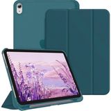 MobaxAksesuar Apple iPad Air 11inç M2/M3 Air 4/5.Nesil 10.9 Kılıf PU Deri Smart Standlı Case 2025-2024 Flip - Petrol Mavi - iP Air 11inç/Air4/5 Flip