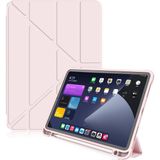 MobaxAksesuar Apple iPad Air 2 9.7 Kılıf Kalem Bölmeli Trifolding Case A1566 A1567 - Rose Gold - iP Air 2 9.7