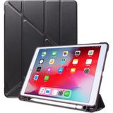 MobaxAksesuar Apple iPad Air 2 9.7 Kılıf Kalem Bölmeli Trifolding Case A1566 A1567 - Siyah - iP Air 2 9.7