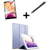 MobaxAksesuar Apple iPad Air 3 / Pro 10.5" Kılıf Set Pu Deri Smart Tablet Kilifi Ekran Koruyucu + Kalem - iP Air 3/Pro 10.5 - Lavendery Gray