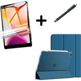 MobaxAksesuar Apple iPad Air 3 / Pro 10.5" Kılıf Set Pu Deri Smart Tablet Kilifi Ekran Koruyucu + Kalem - iP Air 3/Pro 10.5 - Petrol Mavi