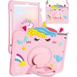 MobaxAksesuar Apple iPad Mini 1 / 2 / 3 7.9 inç Kılıf Cute Dolls Standlı Eğlenceli 3D Karekterli Çocuk Kılıfı - iP Mini 2-3 - Pearl Pink