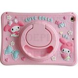 MobaxAksesuar Apple iPad Mini 1 / 2 / 3 7.9 inç Kılıf Cute Dolls Standlı Eğlenceli 3D Karekterli Çocuk Kılıfı - iP Mini 2-3 - Pitaya