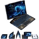 MobaxAksesuar Apple iPad Pro 11 1/2/3/4. Nesil Kılıf Kablosuz Dönebilen Klavyeli Kılıf Keyboard - Şeffaf Siyah - iP Pro 11 1. Nesil