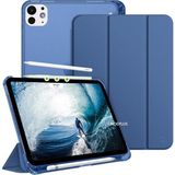 MobaxAksesuar Apple iPad Pro 11 1/2/3/4. Nesil Kılıf PU Deri Smart Standlı Case 2018-2022 Flip - iP Pro 11 1/2/3/4.Nesil - Lacivert