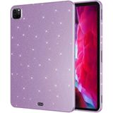 MobaxAksesuar Apple iPad Pro 11 1/2/3/4. Nesil Tablet Kılıfı Işıltılı Parlak Görünüm Koton Case 2018-2022 - iP Pro 11 4. Nesil - Lila