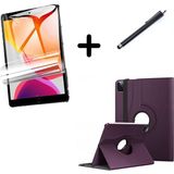 MobaxAksesuar Apple iPad Pro 12.9 3. 4. 5. 6. Nesil Kılıf Dönen Tablet Kilifi Ekran Koruyucu+Kalem 2018-2022 - Mor - iP Pro 12.9 6. Nesil