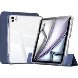 MobaxAksesuar Apple iPad Pro 12.9 3./4./5./6. Nesil Kılıf Kalem Bölmeli Akrilik Şeffaf Ayrılabilir Case 2018-2022 - iP 12.9 3/4/5/6.Nesil - Lacivert