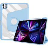 MobaxAksesuar Apple iPad Pro 12.9 3./4./5./6. Nesil Kılıf Termik Kalem Bölmeli Dönebilen Standlı Kılıf 2018-2022 - Mavi - iP 12.9 3/4/5/6.Nesil