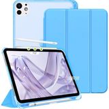 MobaxAksesuar Apple iPad Pro 12.9 3./4./5./6. Nesil M2 Kılıf Flip Cover Kalem Bölmeli Pc Case 2018-2023 - Mavi - iP Pro 12.9 3/4/5/6.Nesil