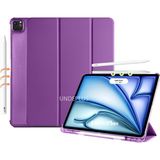 MobaxAksesuar Apple iPad Pro 12.9 3./4./5./6. Nesil M2 Kılıf Flip Cover Kalem Bölmeli Pc Case 2018-2023 - Mor - iP Pro 12.9 3/4/5/6.Nesil