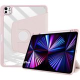 MobaxAksesuar Apple iPad Pro 12.9 4. 3. Nesil Kılıf Termik Kalem Bölmeli Dönebilen Standlı Kılıf A2229-32-33 A20-69 A1895-76 A1983 - iP Pro 12.9 4. Nesil - Pembe