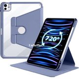 MobaxAksesuar Apple iPad Pro 12.9 6. 5. Nesil Kılıf Termik Kalem Bölmeli Dönebilen Standlı Kılıf Smart A2436-37-61-62 A2764-66 A2378-79 - iP Pro 12.9 6. Nesil - Lavendery Gray