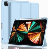 MobaxAksesuar Apple iPad Pro 12.9 6. Nesil 5. Nesil Kılıf Pen Charge Kalem Bölmeli A2378 A2379 A2461 A2462 2022 A2436 A2437 A2764 A2766 - Mavi - iPad Pro 12.9 5. Nesil