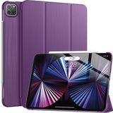 MobaxAksesuar Apple iPad Pro 12.9 6. Nesil M2 Kılıf PU Deri Smart Standlı Case A2436 A2437 A2764 A2766 - iP Pro 12.9 6. Nesil - Mor