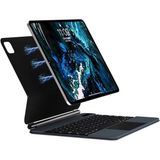 MobaxAksesuar Apple iPad Pro 13inç M4 Klavyeli Kılıf Magic Keyboard Touchpad Aydınlatmalı Klavye A2925 A2926 A3007 - Siyah - iP Pro 13inç