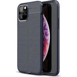 MobaxAksesuar Apple iPhone 11 Pro Kılıf Deri Tarzı Niss Silikon Case - Lacivert - iP 11 Pro