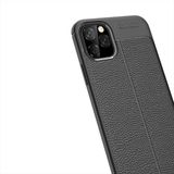 MobaxAksesuar Apple iPhone 11 Pro Kılıf Deri Tarzı Niss Silikon Case - Siyah - iP 11 Pro