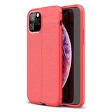 MobaxAksesuar Apple iPhone 11 Pro Max Kılıf Deri Tarzı Niss Silikon Case - Kırmızı - iP 11 Pro Max