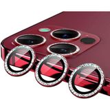 MobaxAksesuar Apple iPhone 11 Pro Taşlı Kamera Lens Koruyucu Çerçeveli Koruyucu Kırmızı - iP 11 Pro