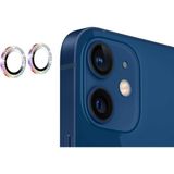 MobaxAksesuar Apple iPhone 11 Taşlı Kamera Lens Koruyucu Çerçeveli Koruyucu Çok Renkli - iP 11