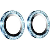 MobaxAksesuar Apple iPhone 11 Taşlı Kamera Lens Koruyucu Çerçeveli Koruyucu Mavi - iP 11