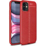 MobaxAksesuar Apple iPhone 12 Mini Kılıf Deri Tarzı Niss Silikon Case - Kırmızı - iP 12 Mini