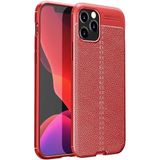MobaxAksesuar Apple iPhone 12 Pro Kılıf Deri Tarzı Niss Silikon Case - Kırmızı - iP 12 Pro