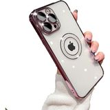 MobaxAksesuar Apple iPhone 14 Pro Kılıf Prıltılı Çıkartılabilir Kamera Lens Korumalı Esta Kapak - Rose Gold