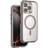 MobaxAksesuar Apple iPhone 15 Pro Max Kılıf Köşe Airbag Şeffaf M-Safe Çift Renk Hulk Kapak - Siyah - iP 15ProMax