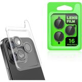 MobaxAksesuar Apple iPhone 16 Pro Max Kamera Lens Koruyucu Çerçeveli Koruyucu Cl-07 - iP 16ProMax - Siyah