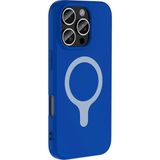 MobaxAksesuar Apple iPhone 16 Pro Max Kılıf M-Safe Şarj Özellikli Renkli Silikon Aris Kapak - Saks Mavi - iP 16ProMax