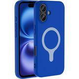 MobaxAksesuar Apple iPhone 17 Kılıf M-Safe Şarj Özellikli Renkli Silikon Aris Kapak - Saks Mavi - iP 17