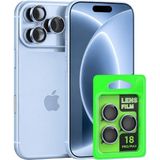 MobaxAksesuar Apple iPhone 18 Pro Max Kamera Lens Koruyucu Çerçeveli Koruyucu CL-07 - Açık Mavi - iP 18ProMax
