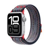 MobaxAksesuar Apple Watch 10 42MM - 38/40/41MM Kordon 2023 Point Hasır Kordon Strap Kayış 2/3/4/5/6/se/7/8/9 - Mavi - Kırmızı - Ap 10/11 42/38-40-41mm