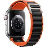 MobaxAksesuar Apple Watch 10 42mm - 38/40/41mm Kordon Alpine Loop Kordon 2/3/4/5/6/se/7/8/9 - Turuncu - Siyah - Ap 10/11 42/38-40-41mm