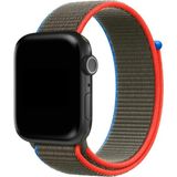 MobaxAksesuar Apple Watch 10 42mm - 38/40/41mm Kordon Hasır Kordon 2/3/4/5/6/se/7/8/9 - Olive - Ap 10/11 42/38-40-41mm