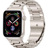 MobaxAksesuar Apple Watch 10 42mm - 38/40/41mm Kordon Klipsli Metal Kordon 04-A 2/3/4/5/6/se/7/8/9 - Starlight - Ap 10/11 42/38-40-41mm