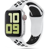 MobaxAksesuar Apple Watch 10 42mm - 38/40/41mm Kordon Nike Spor Kordon 2/3/4/5/6/se/7/8/9 - Beyaz - Siyah - Ap 10/11 42/38-40-41mm